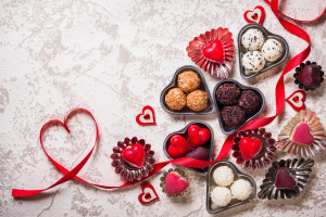 Gourmet chocolates for Valentine's Day